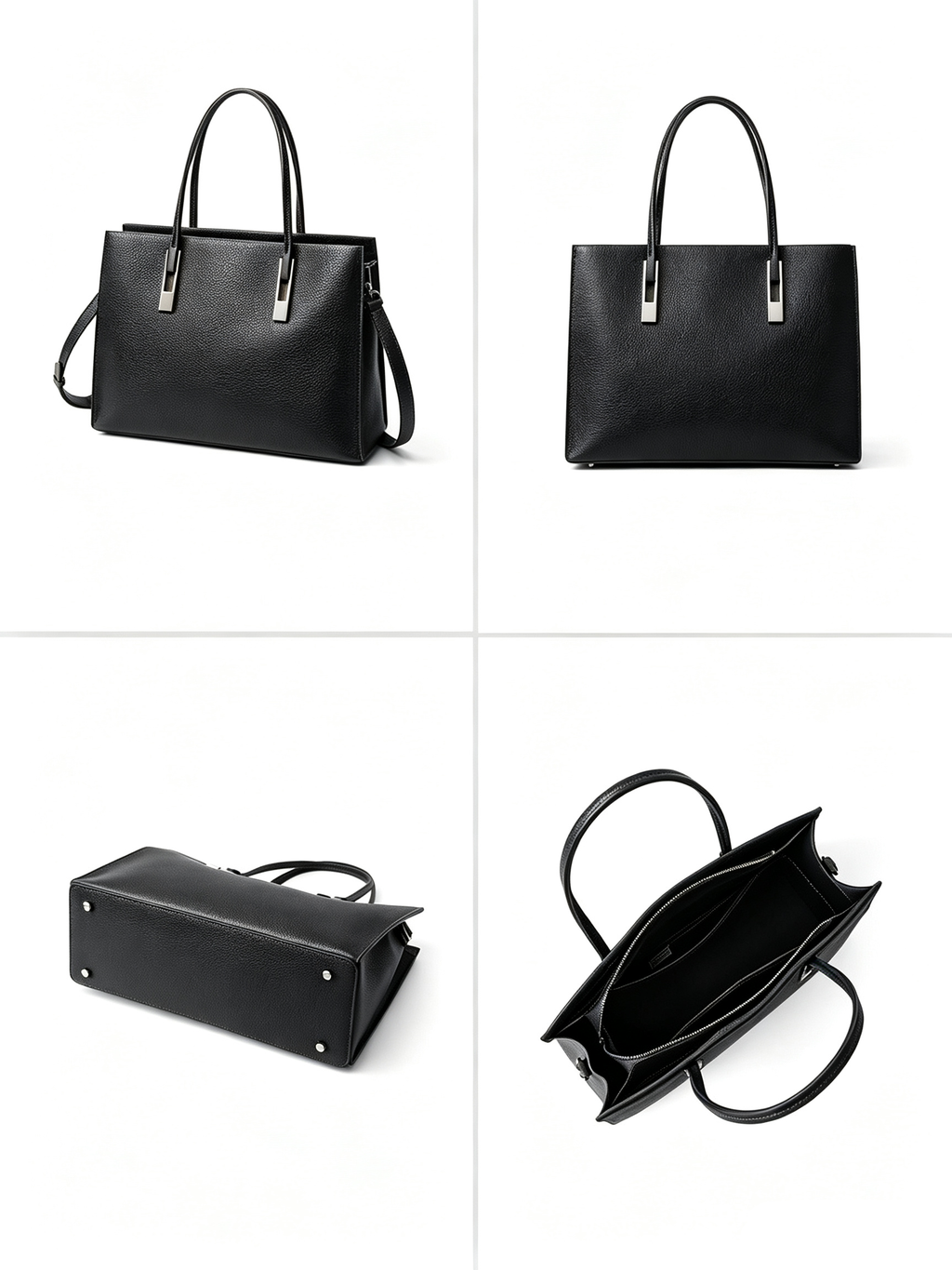 13.8” Unisex Togo Bag in Full-Grain Leather