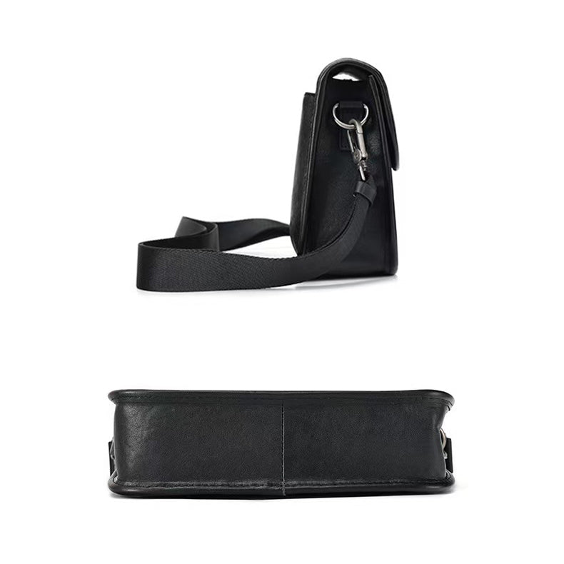 10.2" Men’s Shoulder Bag in Full-Grain Leather