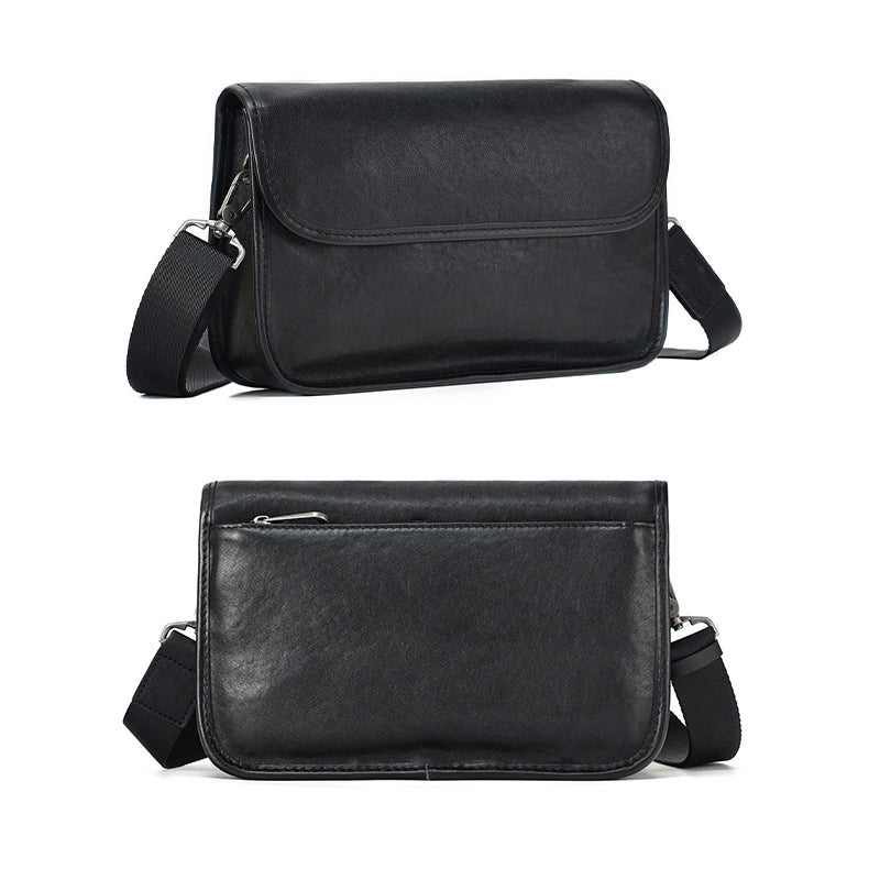 10.2" Men’s Shoulder Bag in Full-Grain Leather