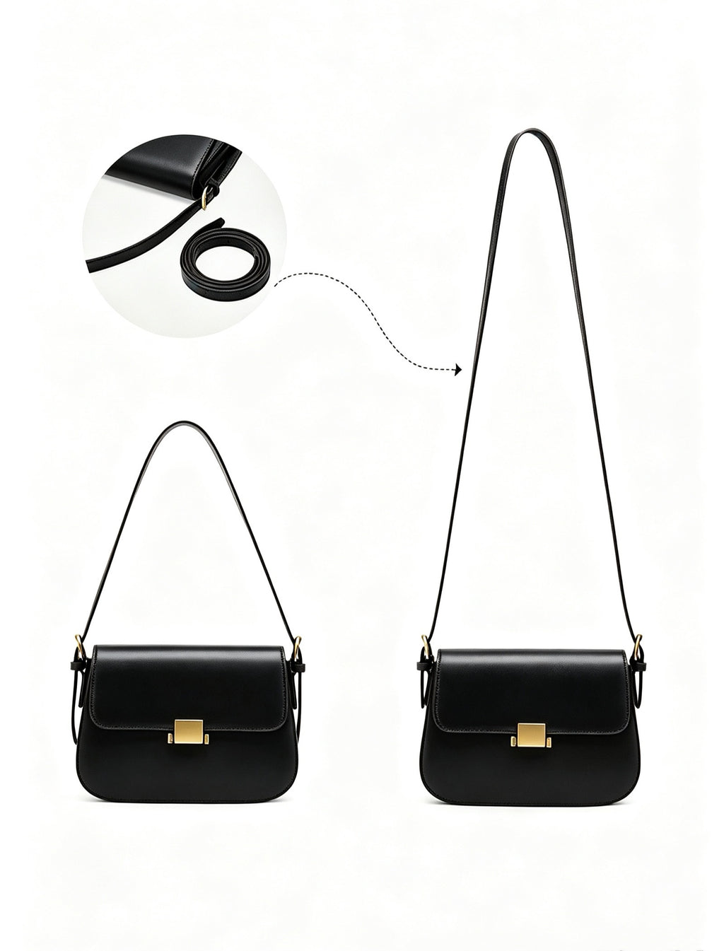 9.1" Saddle Bag in Smooth Grain Leather