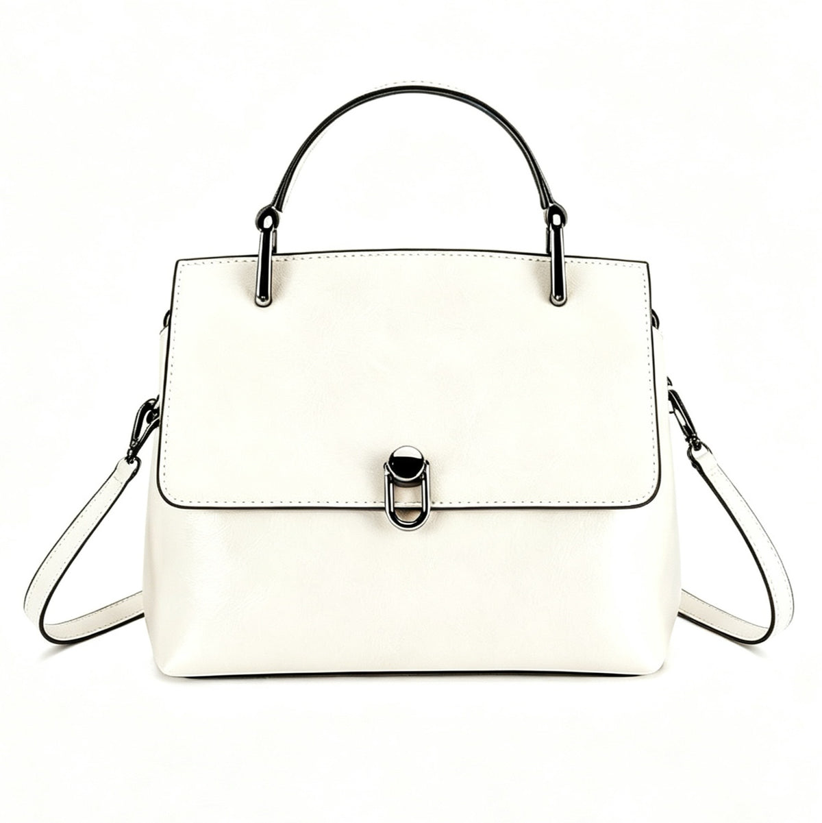 10.2" Handle Satchel in Top-Grain Leather