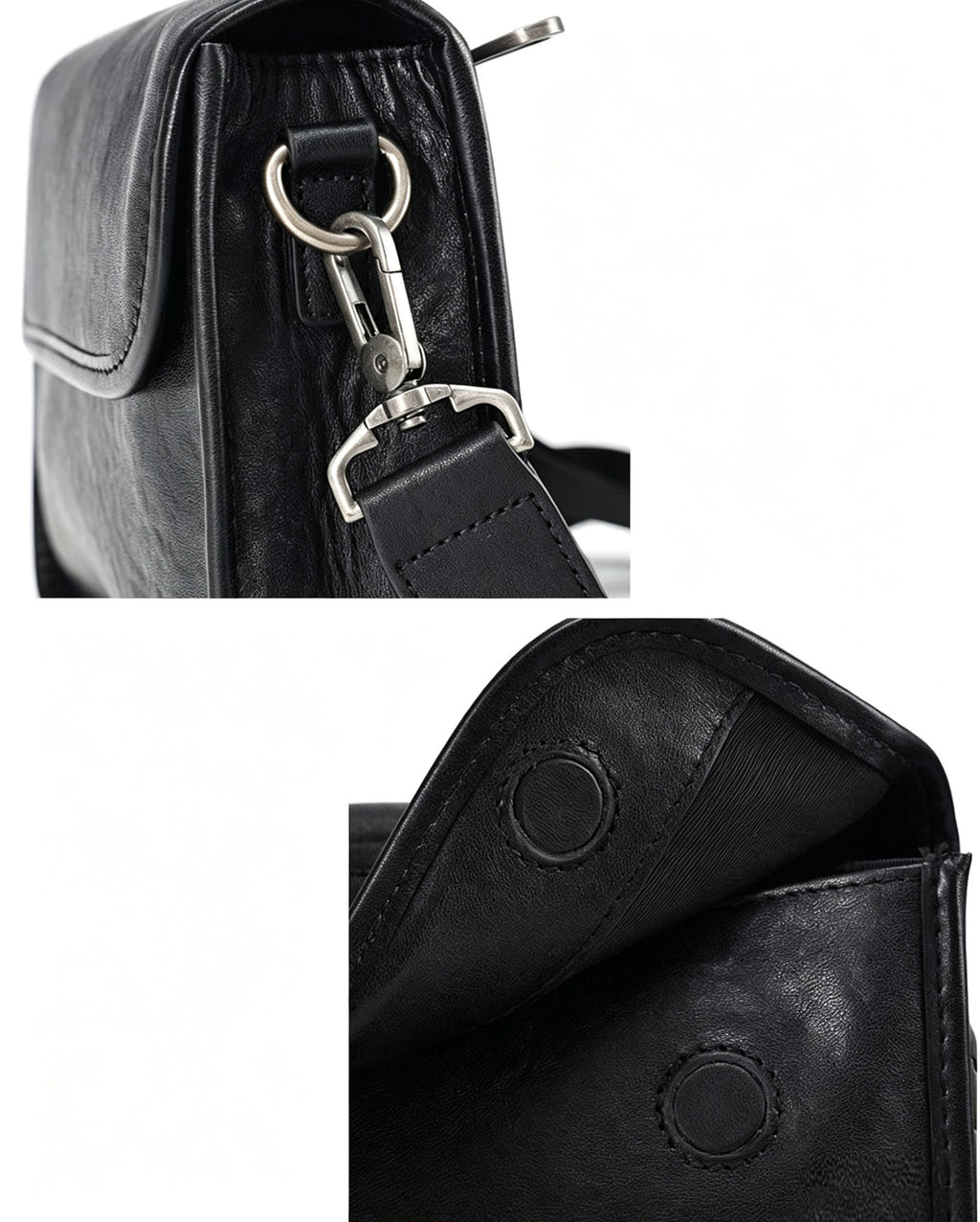 10.2" Men’s Shoulder Bag in Full-Grain Leather
