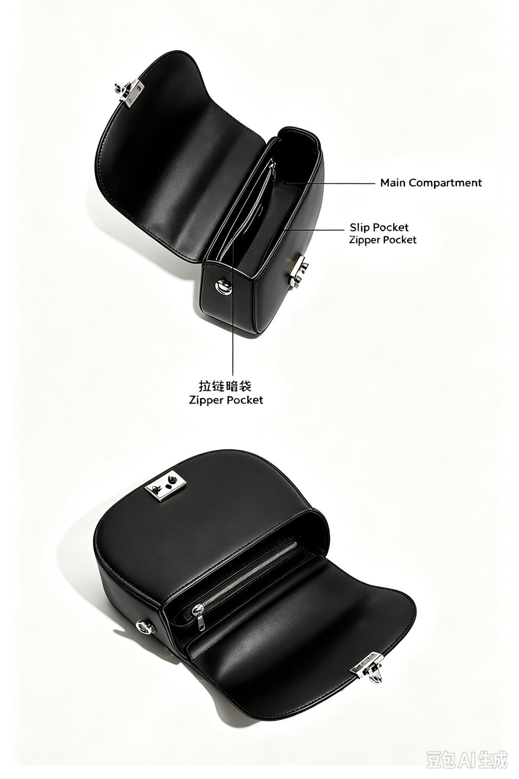 7.5" Saddle Bag in Smooth Grain Leather