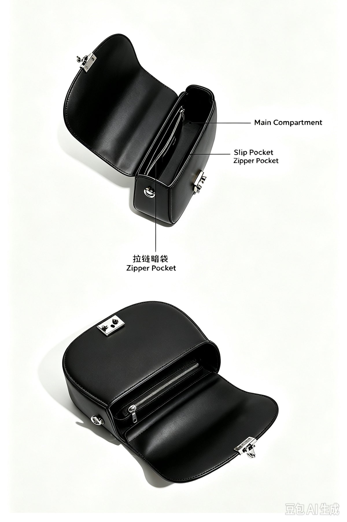7.5" Saddle Bag in Smooth Grain Leather