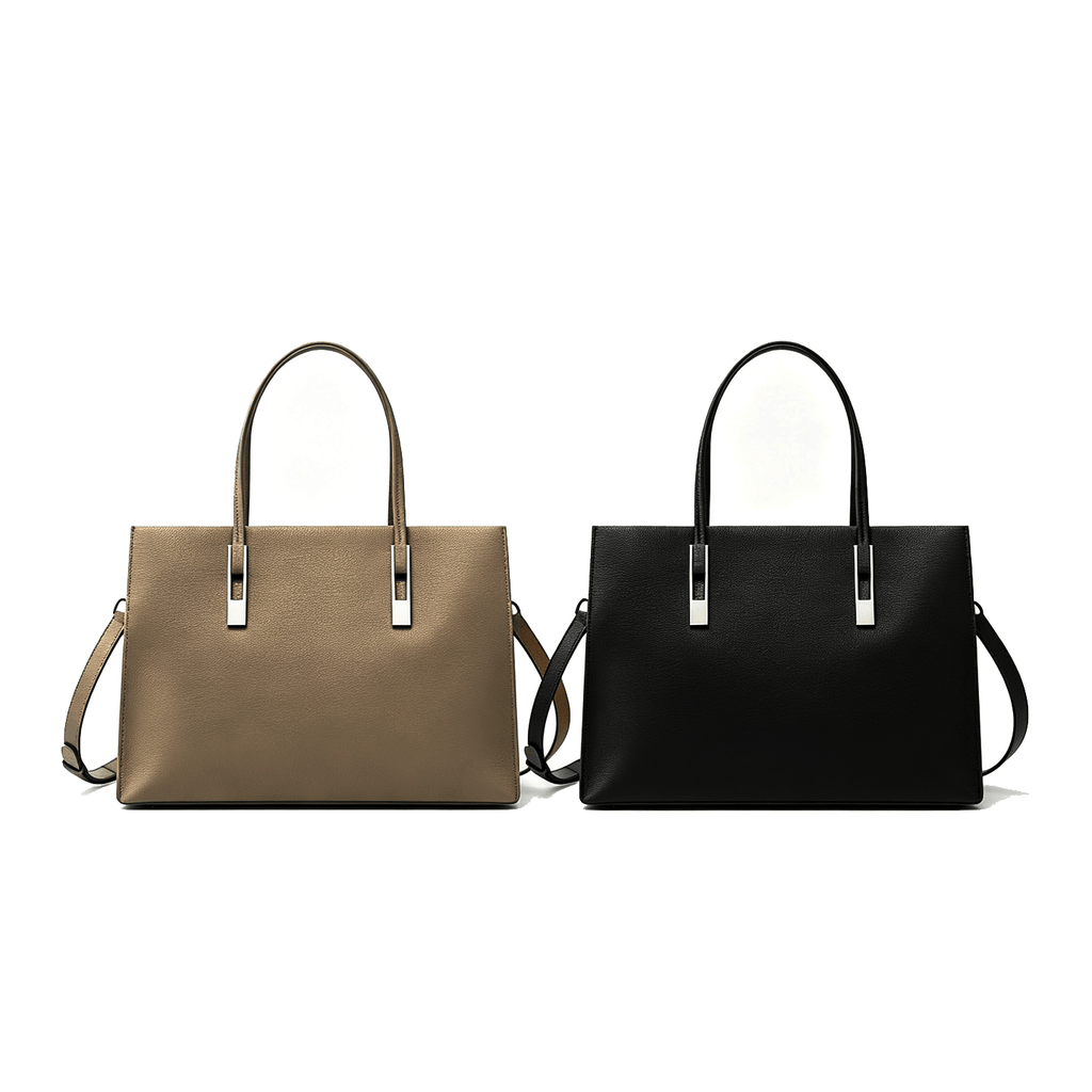 13.8” Unisex Togo Bag in Full-Grain Leather