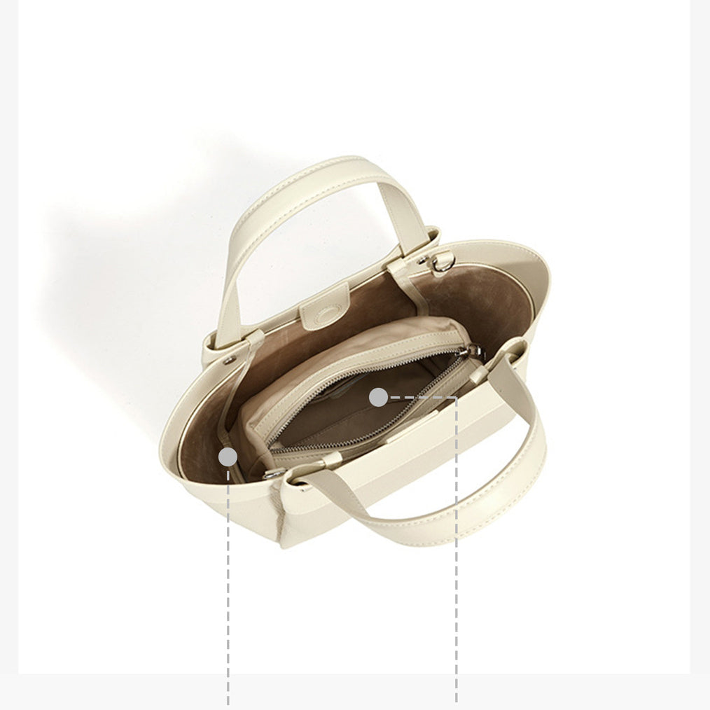 9.8"(Top 13”) Tote Bag in Top-Grain Leather