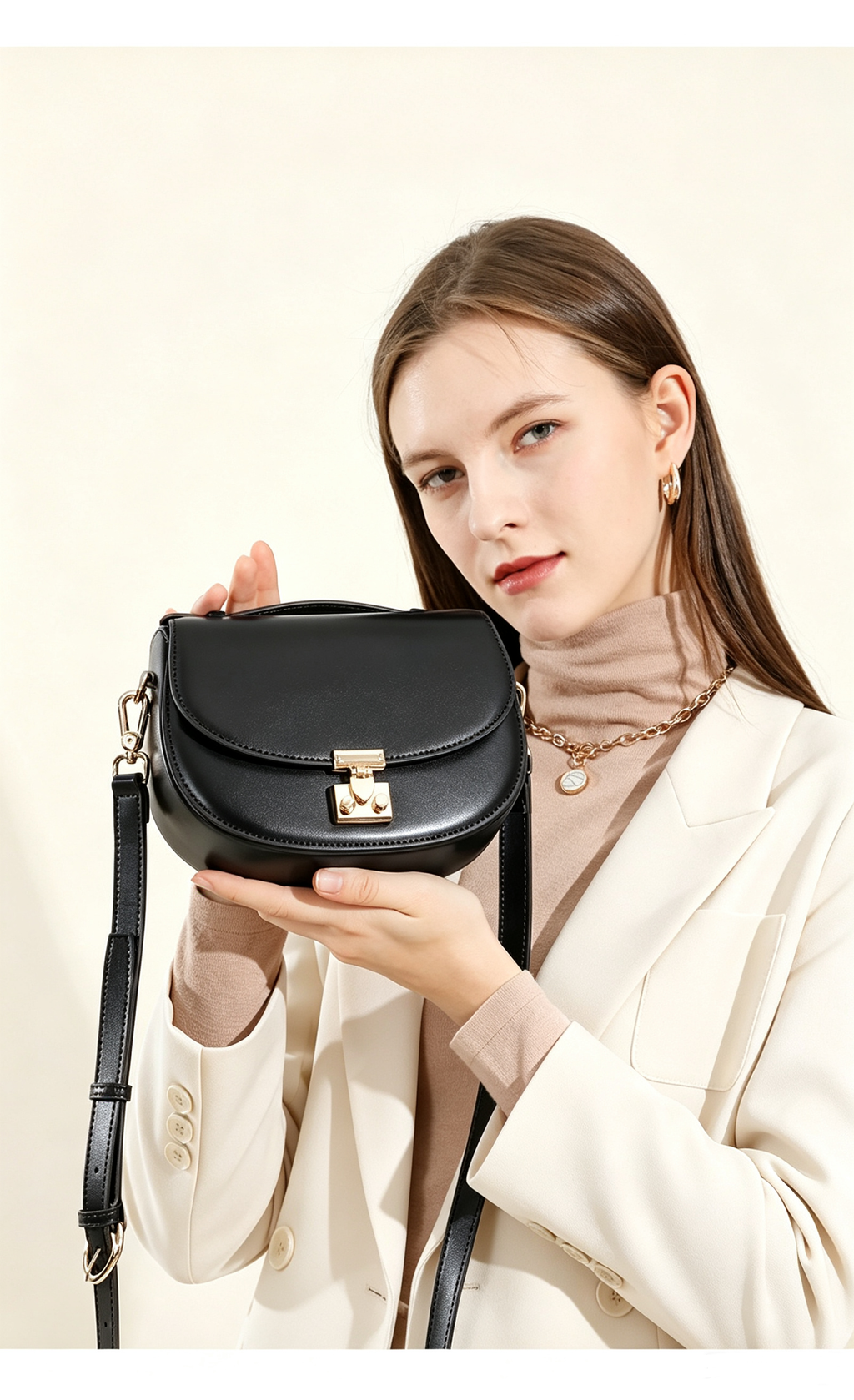 7.5" Saddle Bag in Smooth Grain Leather